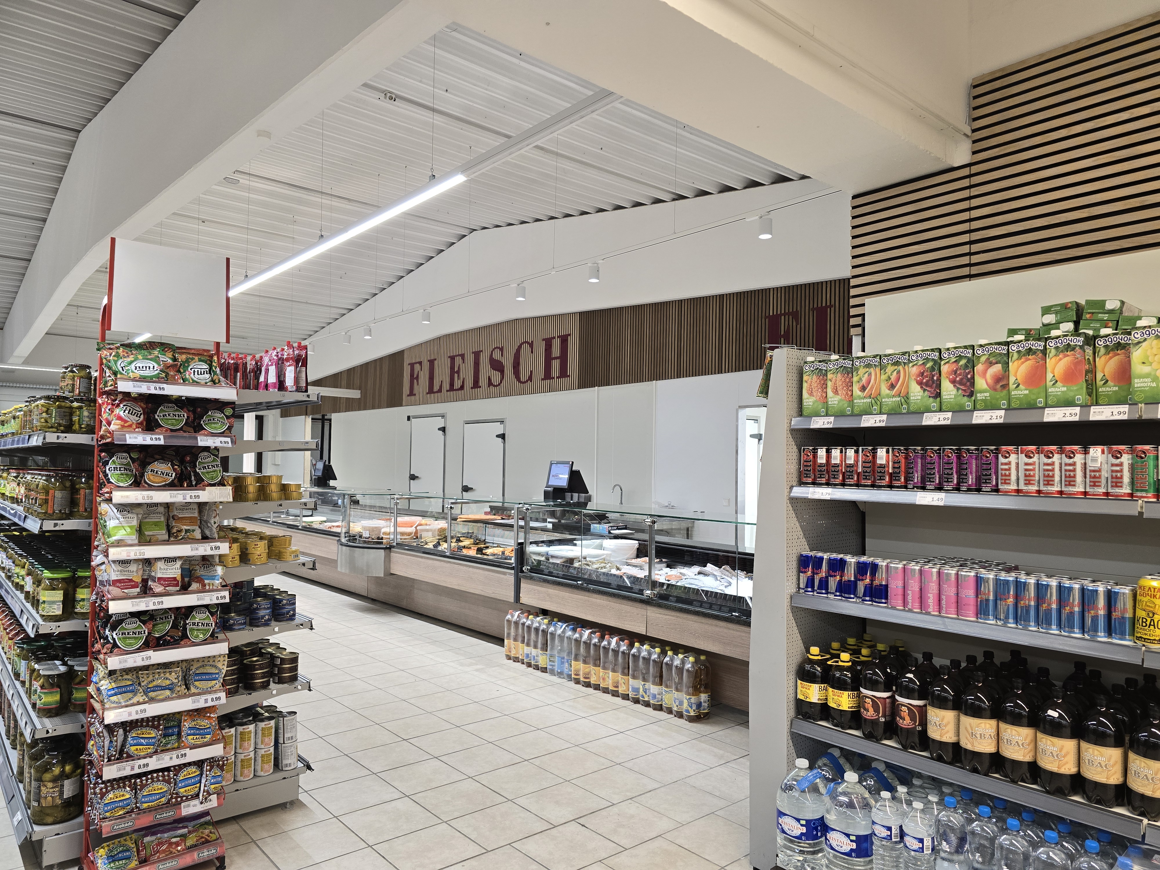 Innenansicht des Marktes